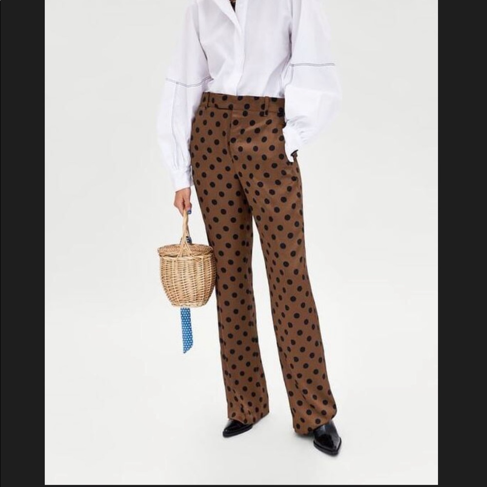 New With Tags! Zara polka dot pants - Small
